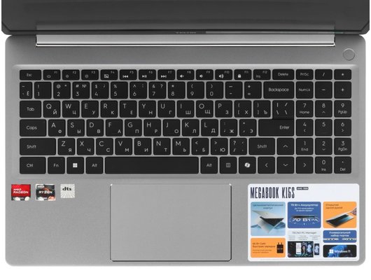 Ноутбук Tecno MegaBook K15SFA/71005000403/Ryzen 5-7535HS/16Gb/1Tb/15,6 FHD IPS/Win11 серый